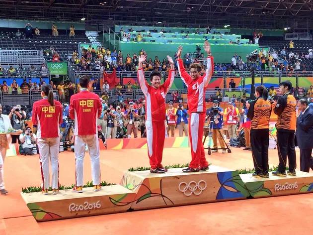 momen indonesia raya berkumandang di Rio 2016