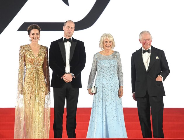 Photos of Prince Charles and Wife at the Premiere of James Bond Film 'NO TIME TO DIE', Camilla Parker Bowles Looks as Elegant as Kate Middleton