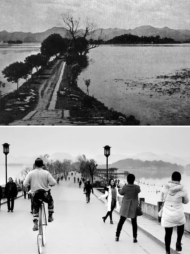 pemandangan dulu &amp; kini di China