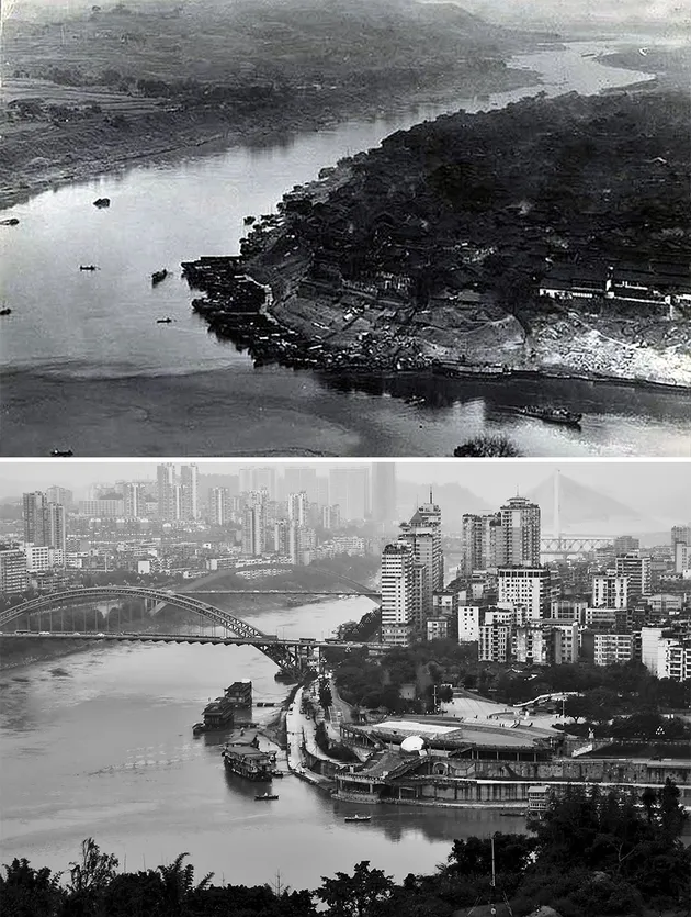 pemandangan dulu &amp; kini di China