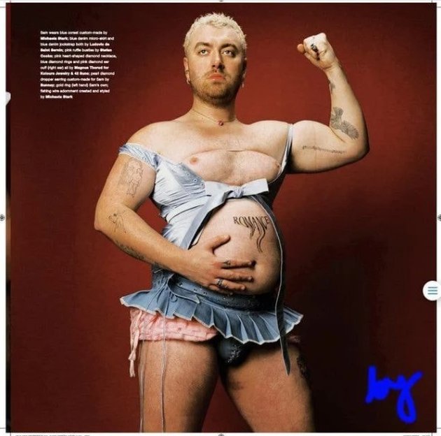 Sam Smith's Eccentric Appearance Who Feels Himself Open as a Man or Woman, Latest Pose Like a Pregnant Woman