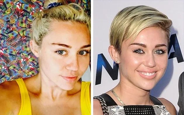 Seleb Hollywood Pakai dan Tanpa Make Up