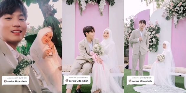 Wedding Photos of Aa Daehoon, a TikTok Celebrity from South Korea who has Converted to Islam, His Beautiful Hijab-Wearing Wife