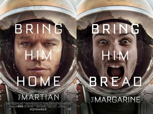 poster film, plesetan film, parodi film, mad max, the martian