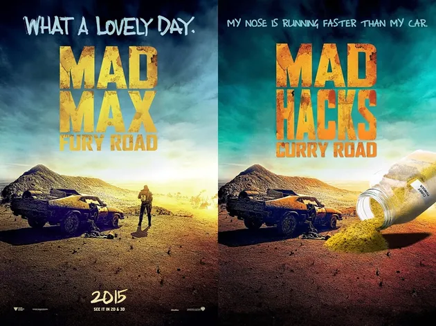 poster film, plesetan film, parodi film, mad max, the martian