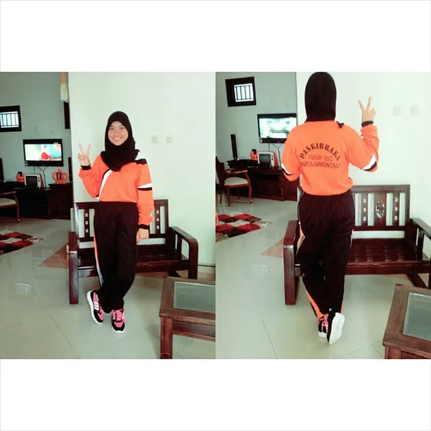 Rani Noerinsan - pembawa baki upacara penurunan bendera