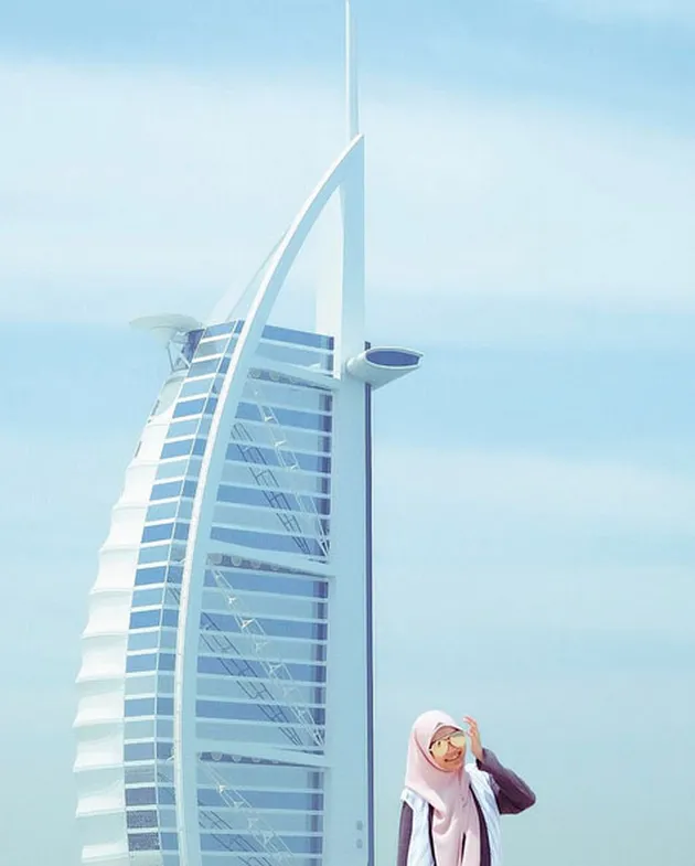 Liburan Rina Nose di Dubai