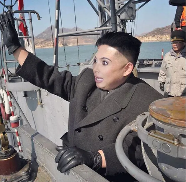 FOTO: Saat Wajah Kim Kardashian - Kim Jong Un Digabung, Kocak!