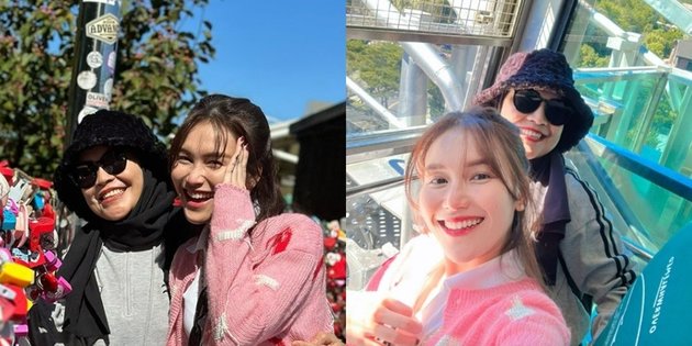Photos Side by Side with In-Laws Become the Spotlight, 8 Pictures of Ayu Ting Ting Putting Love Lock in South Korea - Want to Quickly Find a Soul Mate