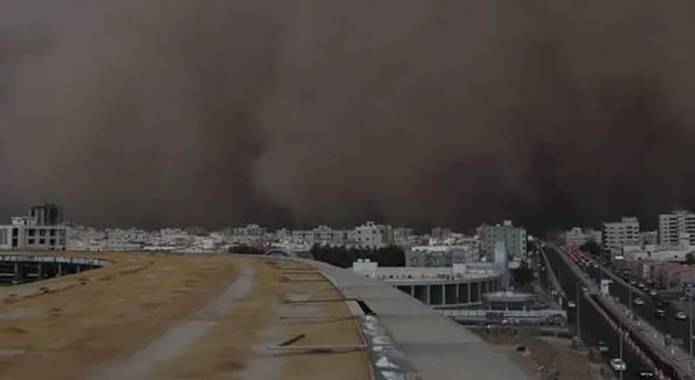 foto crane jatuh di Masjidil Haram - Mekah