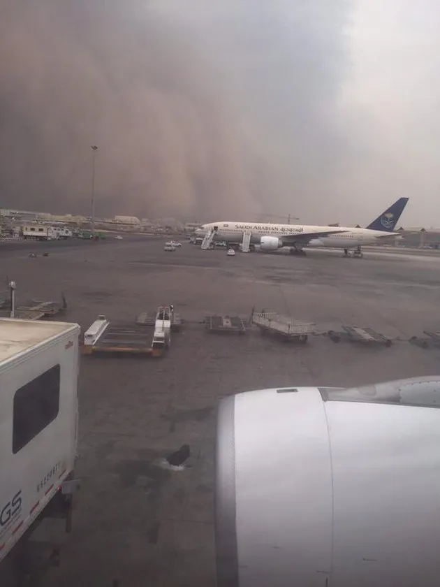 foto crane jatuh di Masjidil Haram - Mekah