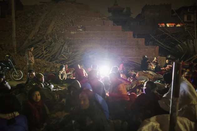Foto gempa bumi Nepal