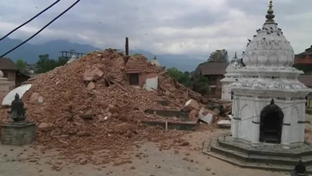 Foto gempa bumi Nepal
