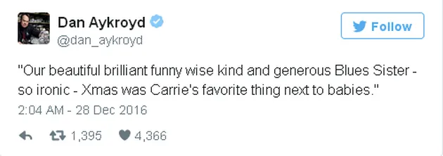 Carrie Fisher Meninggal