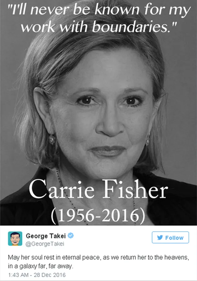 Carrie Fisher Meninggal