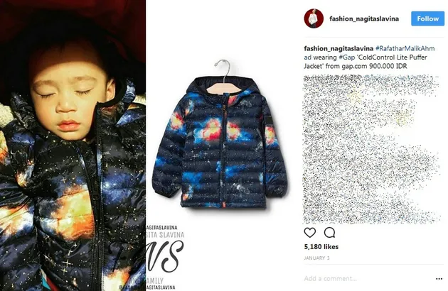 FOTO SEPATU TOPI  RAFATHAR ANAK RAFFI NAGITA HARGANYA  