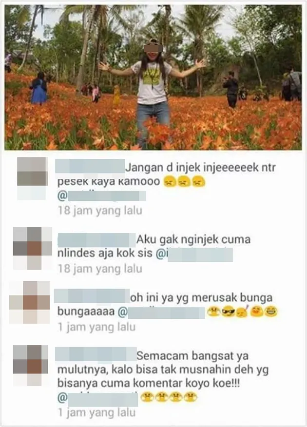 Taman Amaryllis Dirusak ABG Selfie