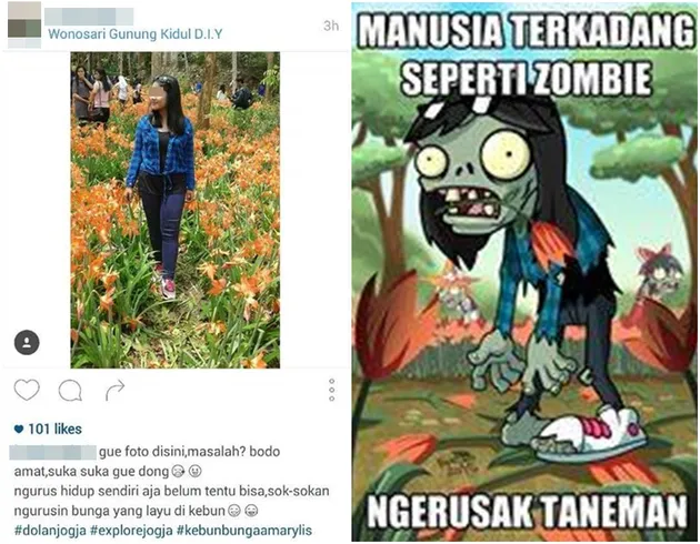 Taman Amaryllis Dirusak ABG Selfie