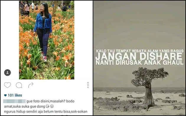 Taman Amaryllis Dirusak ABG Selfie