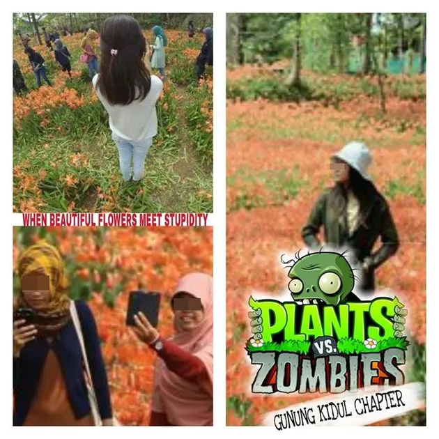 Taman Amaryllis Dirusak ABG Selfie