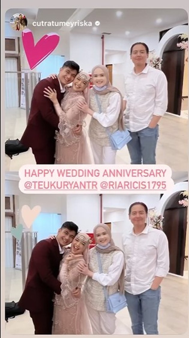 Ria Ricis and Teuku Ryan's One-Year Wedding Anniversary Celebrated Grandly, Like Getting Married Again, Sister as Bridesmaid