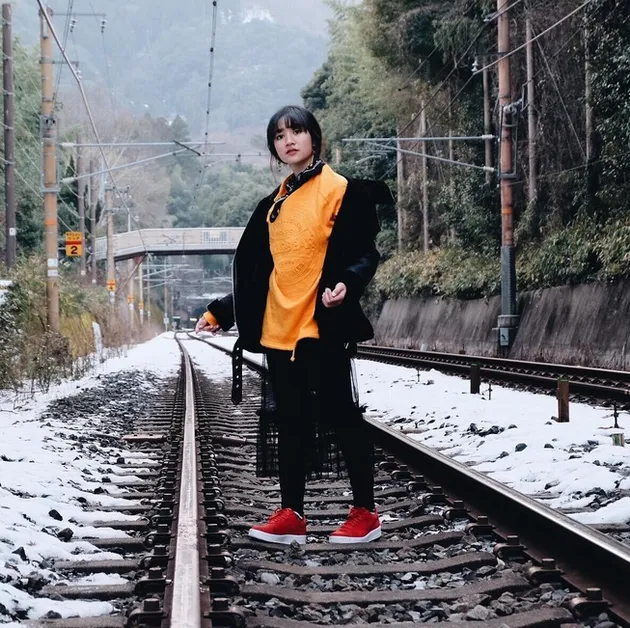 Febby Rastanty liburan ke Jepang