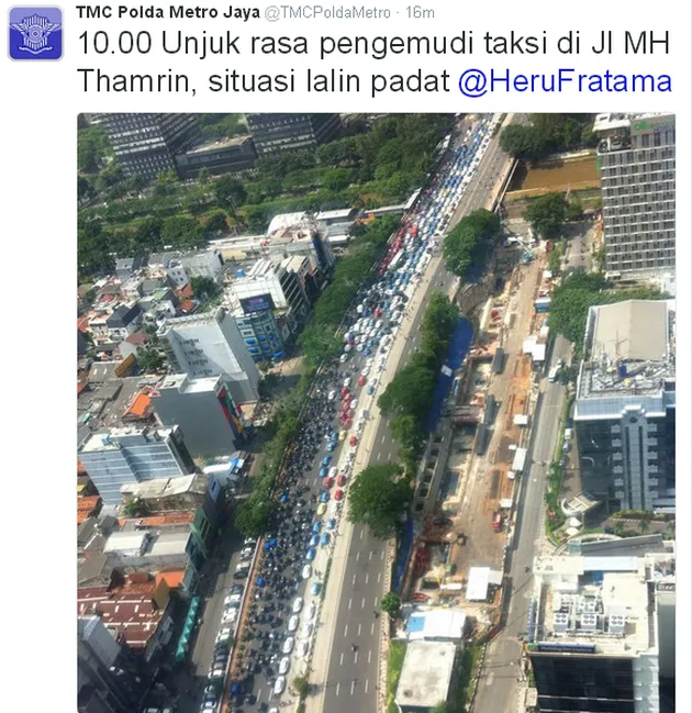 Foto Demo Taksi Jakarta
