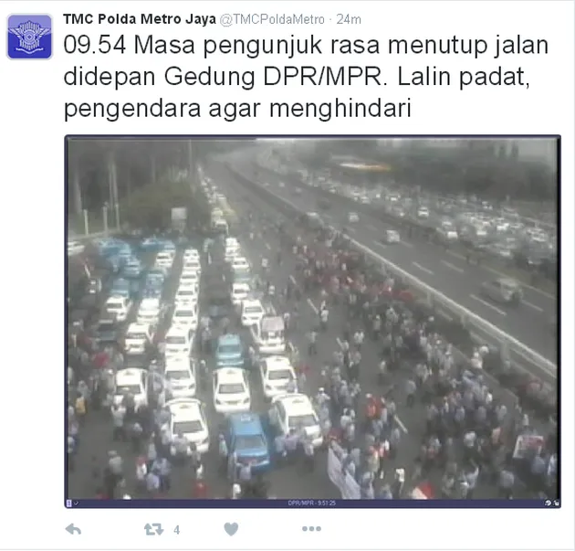 Foto Demo Taksi Jakarta