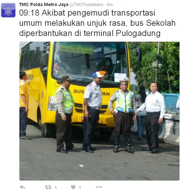 Foto Demo Taksi Jakarta