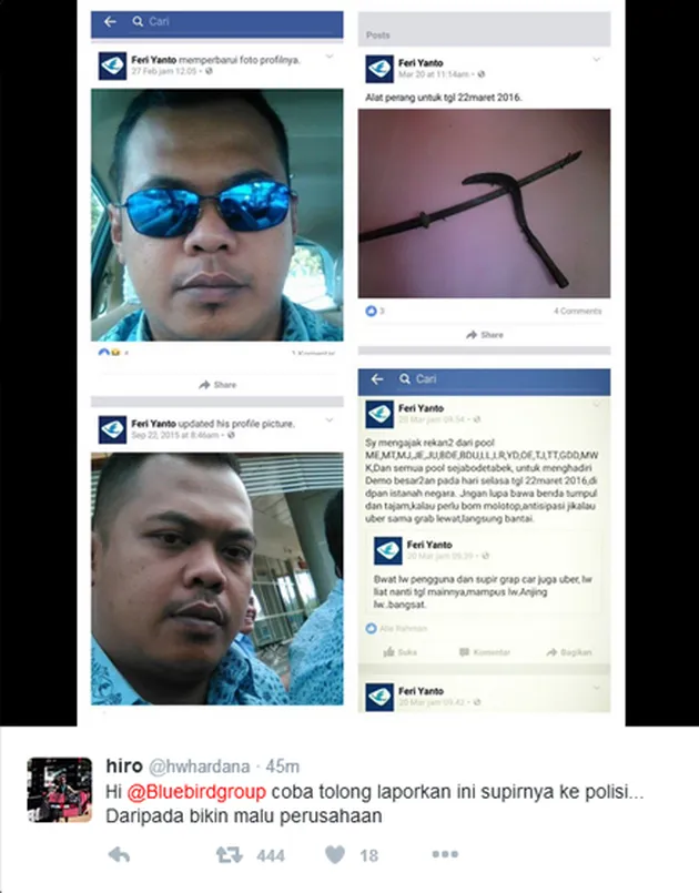 Foto Demo Taksi Jakarta