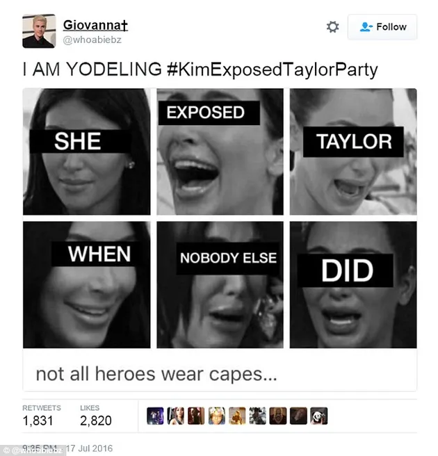 Meme Taylor Swift - Kim Kardashian