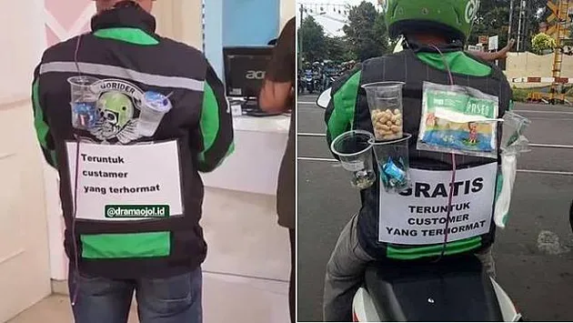 Tulisan driver ojol