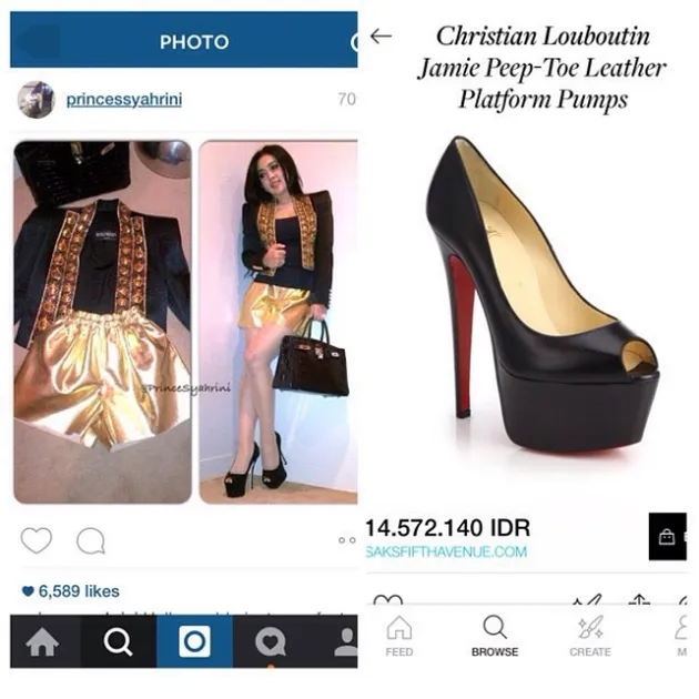 Sepatu Mahal Syahrini