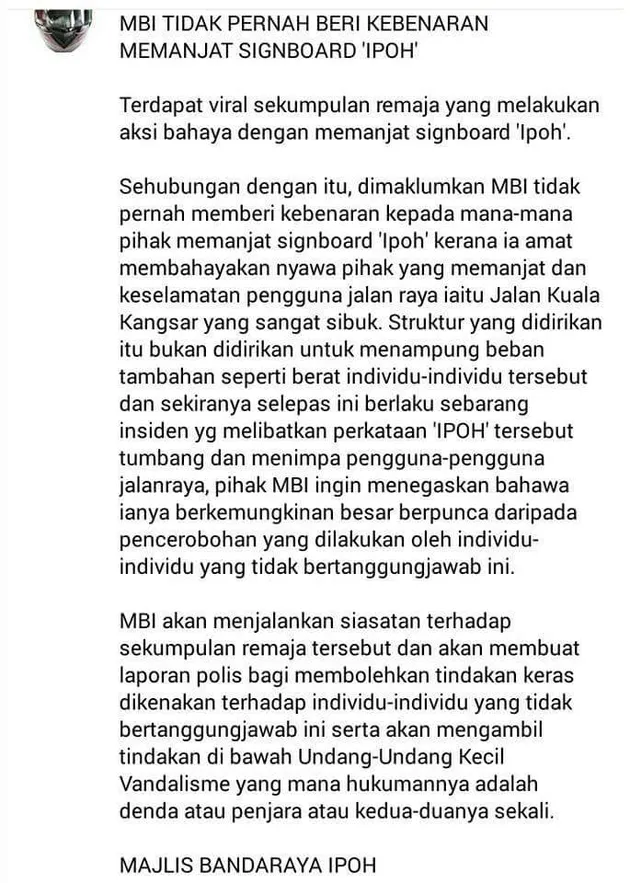 Remaja Panjat Papan Ipoh