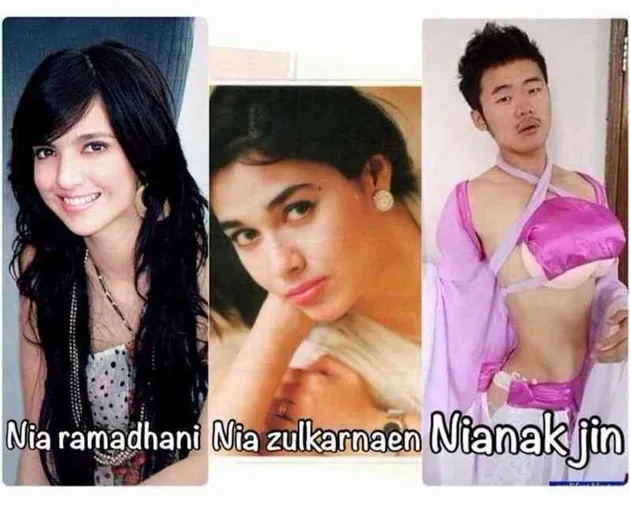 meme plesetan nama artis