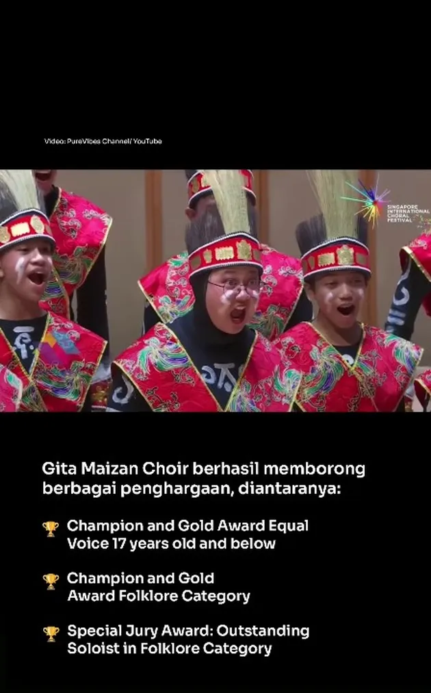 Wajah Anggota Gita Maizan Choir Penuh Penghayatan Saat Tampil
