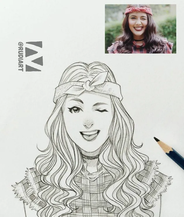 Anime artis Indonesia karya @rudi1097