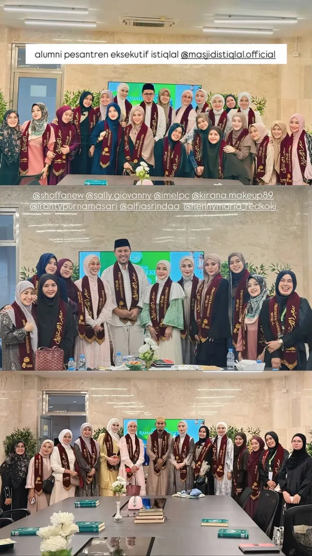 Imel Putri Cahyati bersama peserta pesantren ramadan
