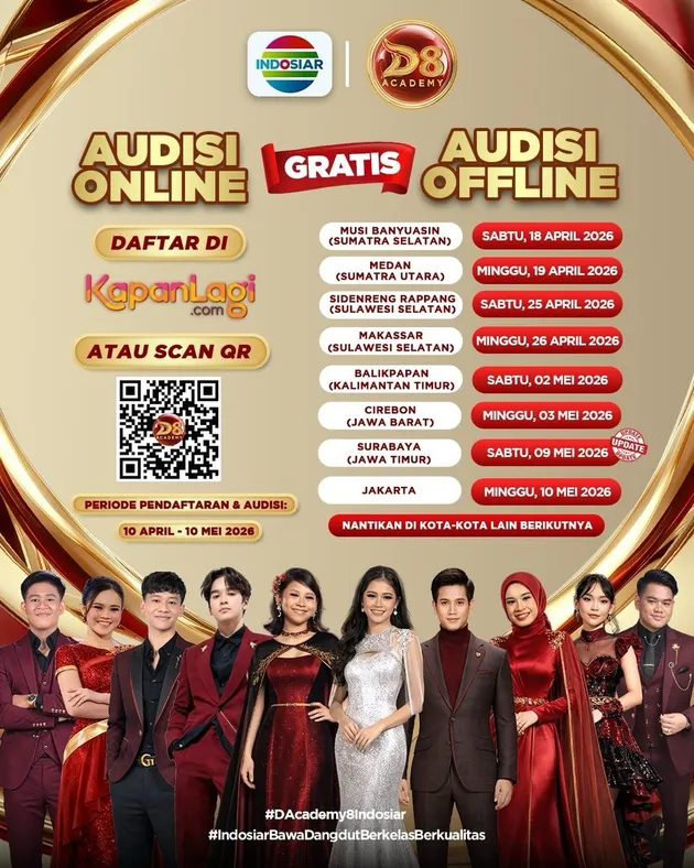 Pemberitahuan Dangdut Academy 8 Gelar Audisi Offiline