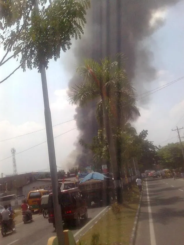 pesawat Hercules jatuh di Medan