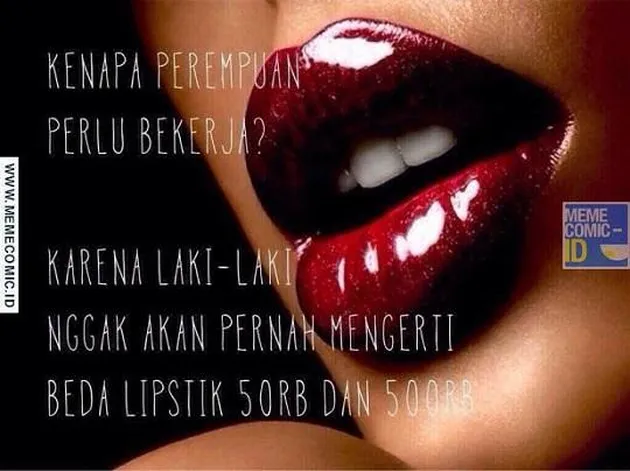meme beda lipstik 50k dan 500k