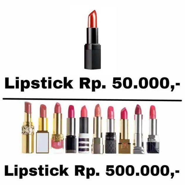 meme beda lipstik 50k dan 500k