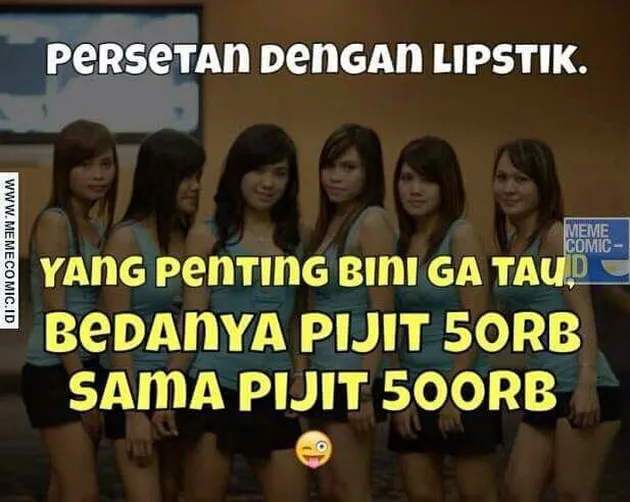 meme beda lipstik 50k dan 500k