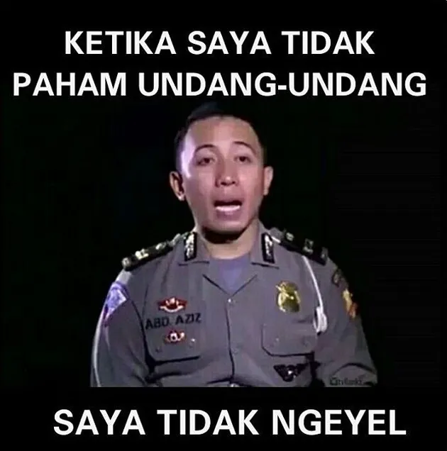 meme polisi saya tidak ngeyel