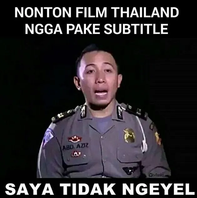 meme polisi saya tidak ngeyel