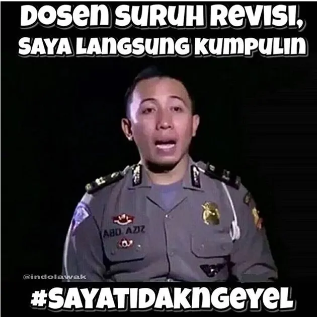 meme polisi saya tidak ngeyel