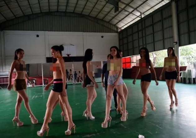 foto-foto latihan rahasia kontes kecantikan Filipina