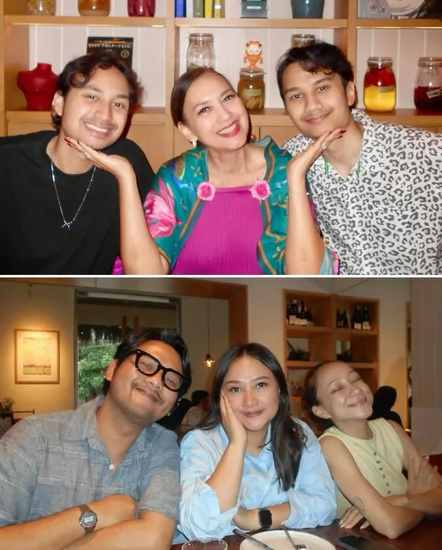 Ira Wibowo dan anak-anak serta menantu