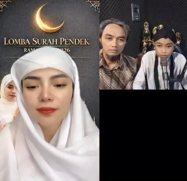 Dinar Candy pakai hijab putih