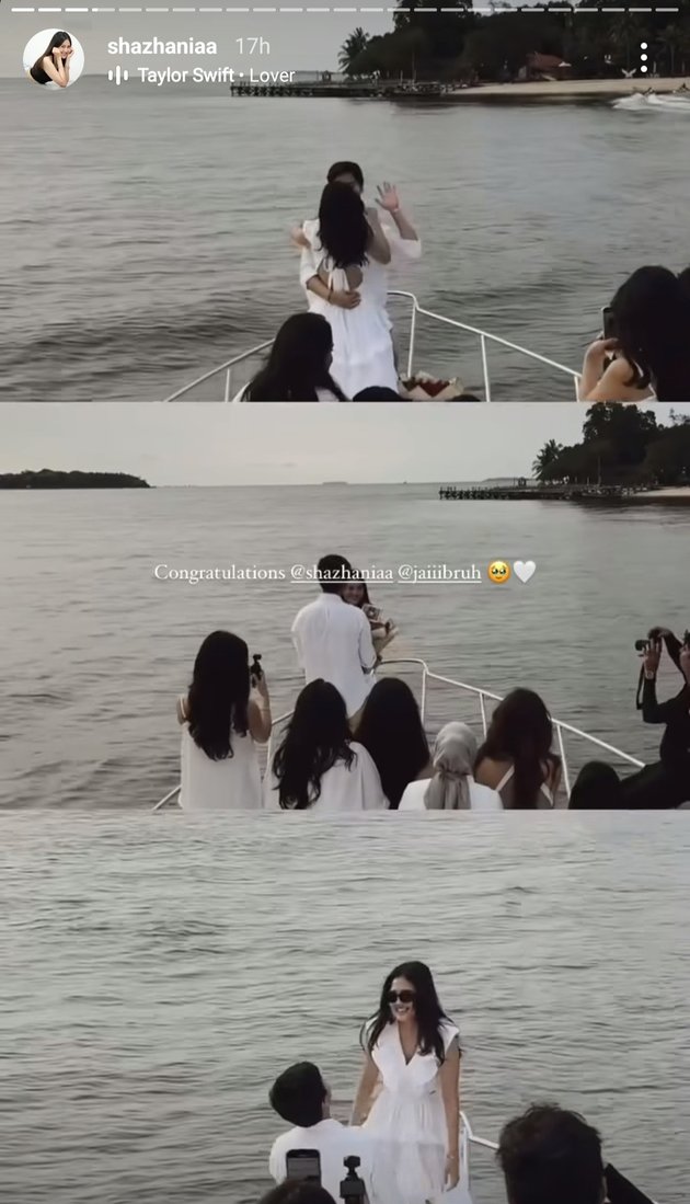 Becoming Idol Couple, 8 Photos of TikTok Celebrities Gio Proposing to Shaza Zhania on a Ship